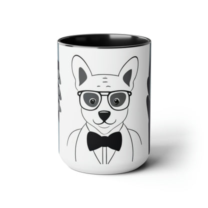 Dog In Suit Coffee Mugs, 15oz