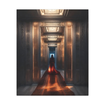 The elevator game premium canvas print