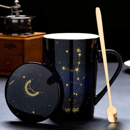 12 Constellations Creative Mugs With Spoon