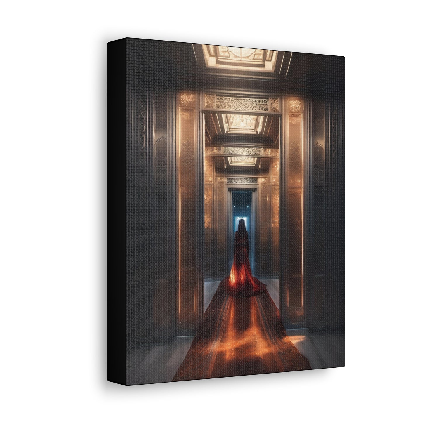 The elevator game premium canvas print