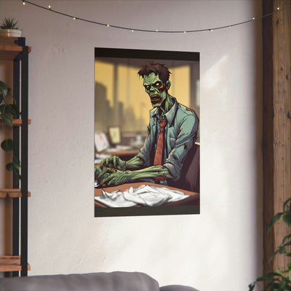 Office Zombie Wall Poster