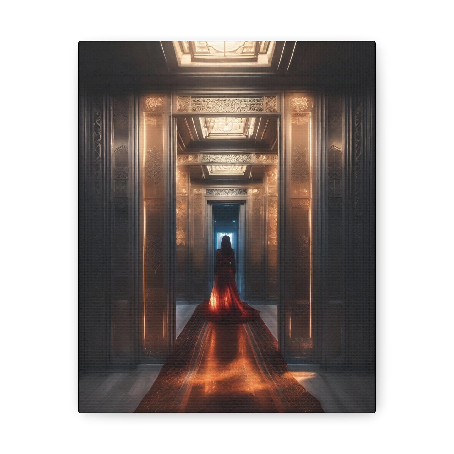 The elevator game premium canvas print