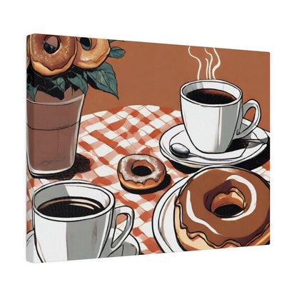 Coffee & Donuts Premium Canvas Art