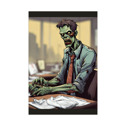 Office Zombie Wall Poster