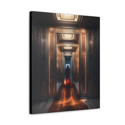 The elevator game premium canvas print