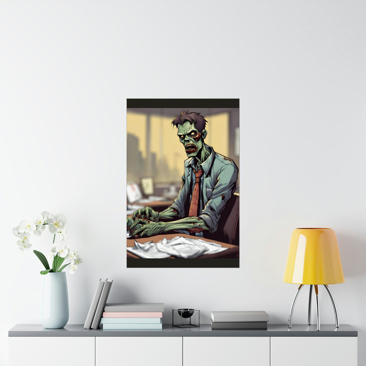 Office Zombie Wall Poster