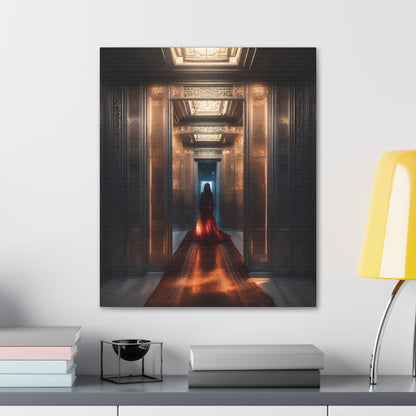 The elevator game premium canvas print