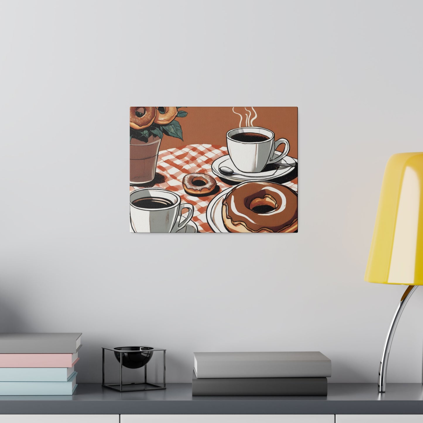 Coffee & Donuts Premium Canvas Art