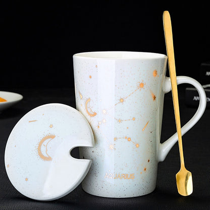 12 Constellations Creative Mugs With Spoon