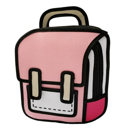 2D Comic Adjustable Strap Bookbag